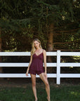 Ivy Bamboo Tank & Short Set in Merlot