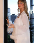 Chiffon Feather Robe