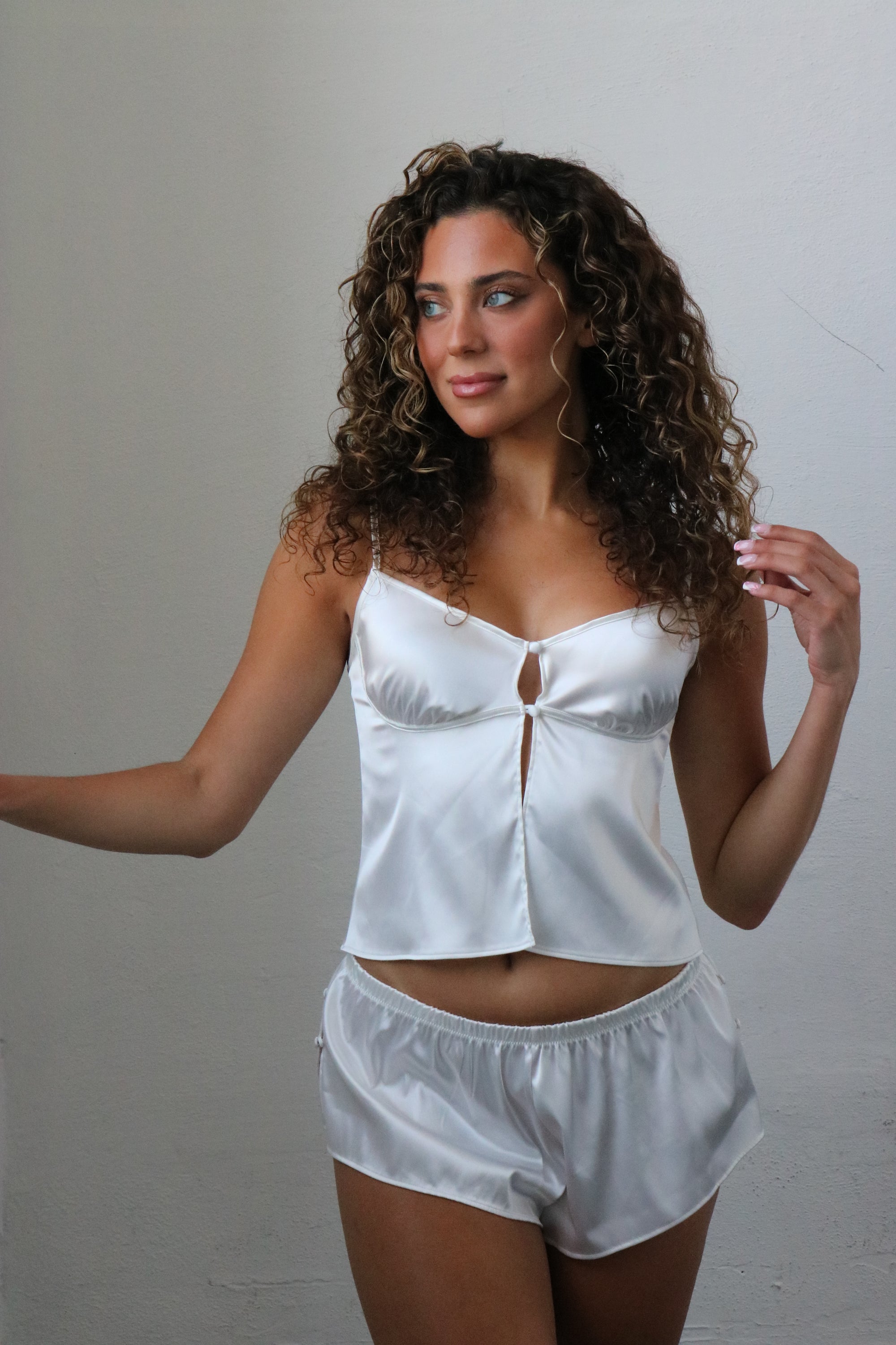 Aubrey Tie Silky Cami Set