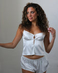 Aubrey Tie Silky Cami Set