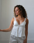 Brooke Bridal Floral Jacquard Cami Short Set in Dove