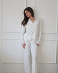Emilia Pearly Pant Set in Dove