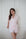 Pleated Short Bridal Set in Pink Floral