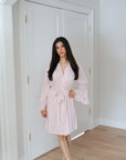 Ruffle Bamboo Gingham Robe