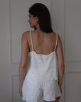 Piper Pearly Pleat Bridal Tank Set in Dove