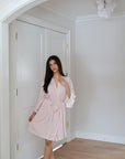 Ruffle Bamboo Gingham Robe