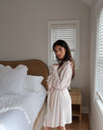 Ruffle Bamboo Gingham Robe