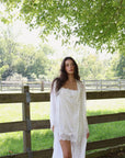 Rosie Chiffon Lace Train Robe