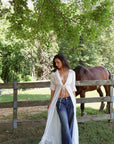 Lina Lace Tie Robe