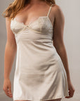 Colette Slip Dress in Antique Ivory