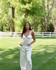 Estelle Silky Satin Set in Antique Ivory