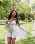 Colette Slip Dress in Antique Ivory