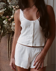 Pointelle Short in Dove