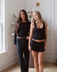 Pointelle Pant in Noir
