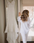 Detachable Feather Pleats Please Set in Dove