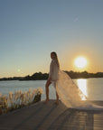 Celine Bridal Lace Train Robe