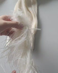 Detachable Feather Pleats Please Set in Dove