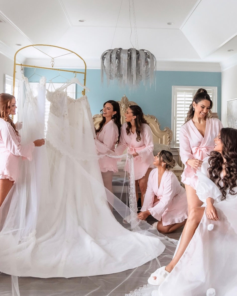 Romance Wrap Bridal Set in Blush