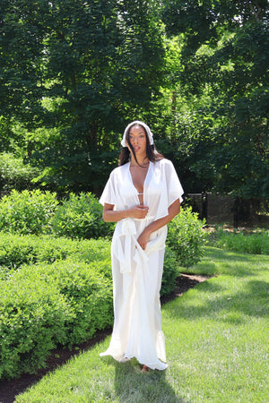 Chiffon Flowy Ruffle Robe