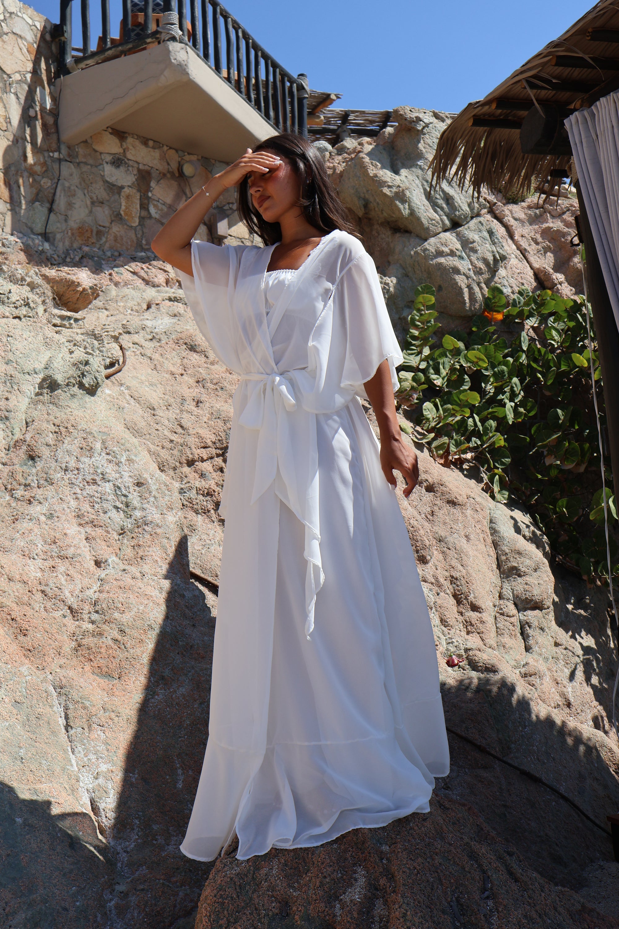 Chiffon Flowy Ruffle Robe S Chiffon Flowy Ruffle Robe S
