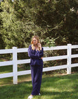 Pleated Set in Navy