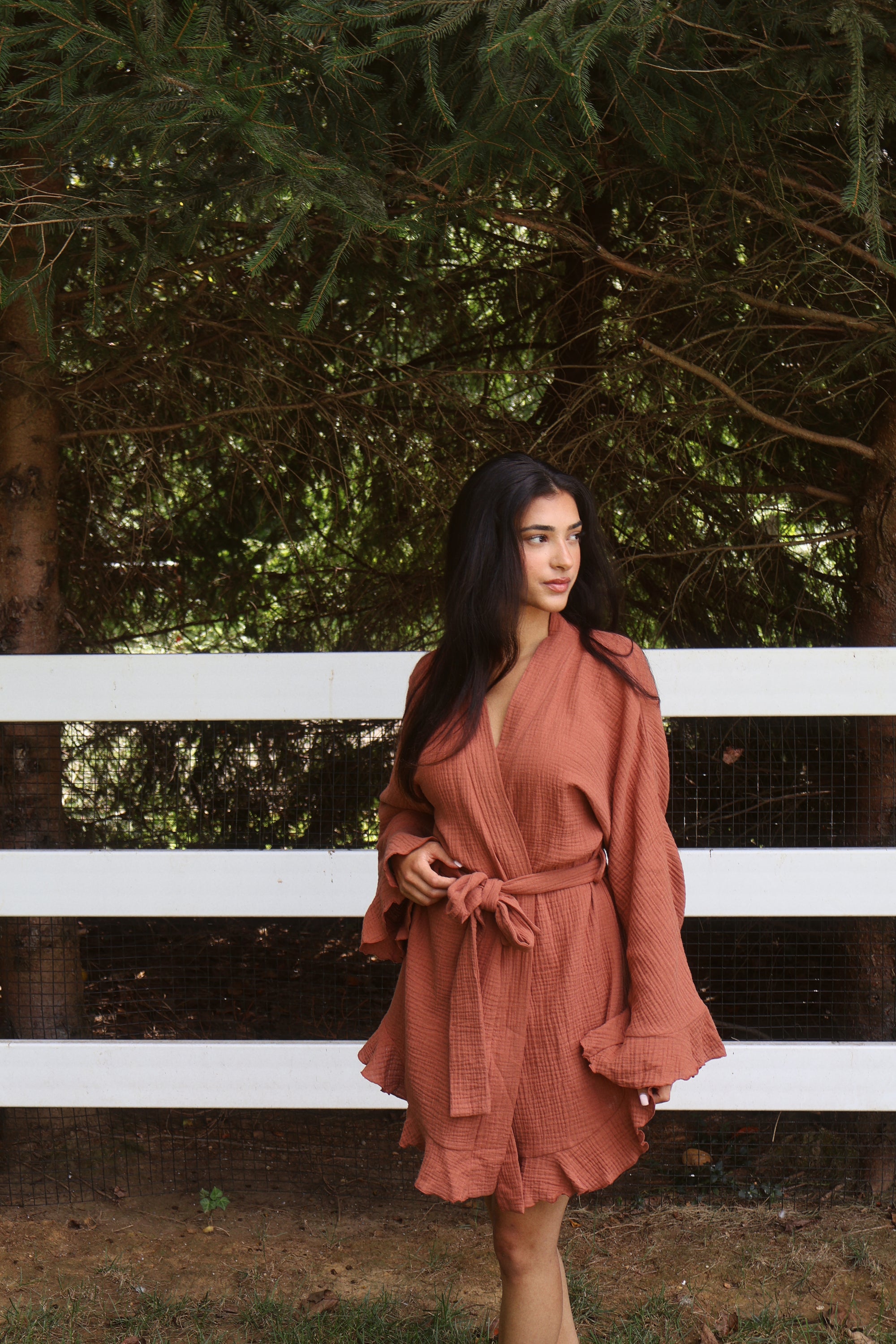 Romance Wrap Bridal Set in Terracotta