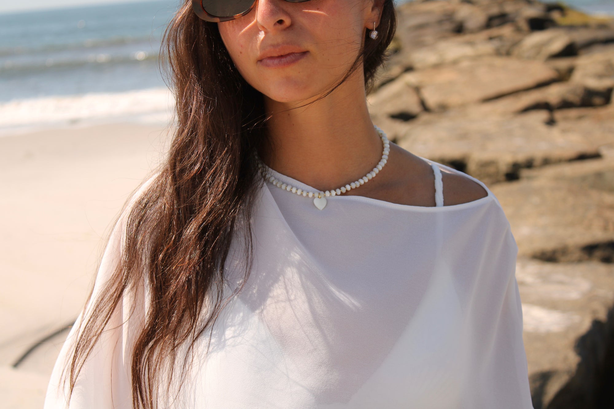 Waverles x Milbar Saltwater Heart Necklace
