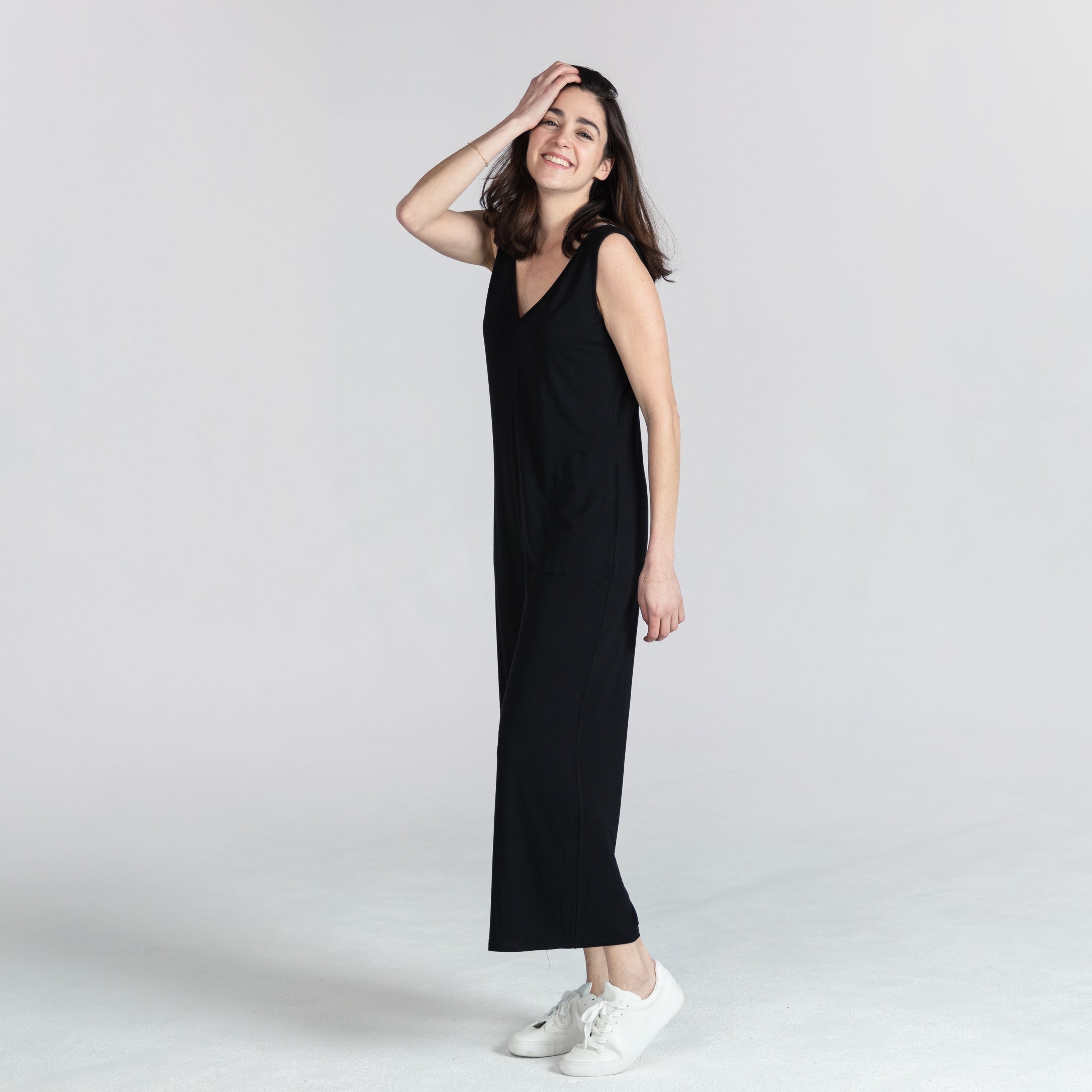 The Anywear Jumpsuit in Onyx