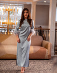 Sloane Silky Midi Feather Dress