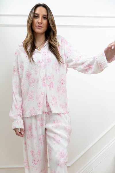 【AAKE】WAVE PLEATS LAYERED SK Pleats Please Set in Pink Floral – Waverles