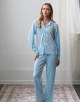 Pleated Set in Light Blue