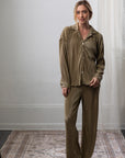 Pleated Set in Sage