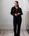 Pleated Bridal Set in Black