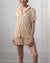 Pleated Short Set in Champagne