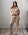 Pleated Set in Champagne