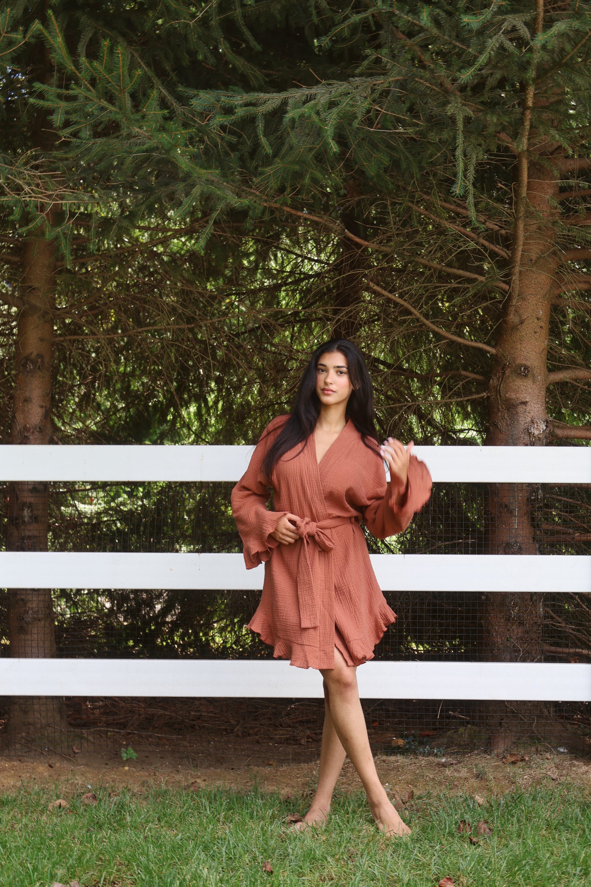 Romance Wrap Bridal Set in Terracotta