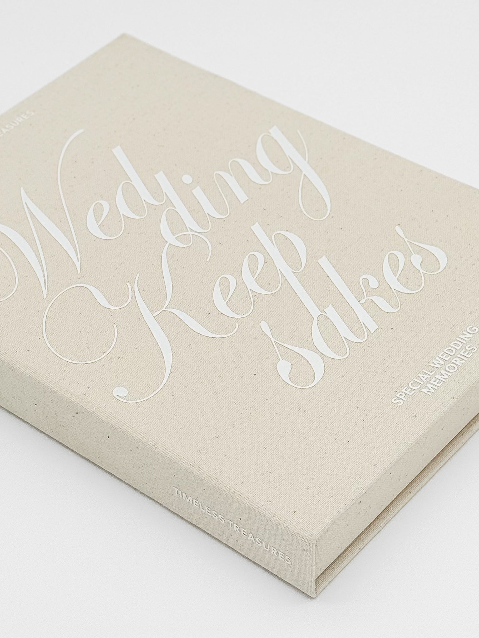 Linen Wedding Keepsake Book Box