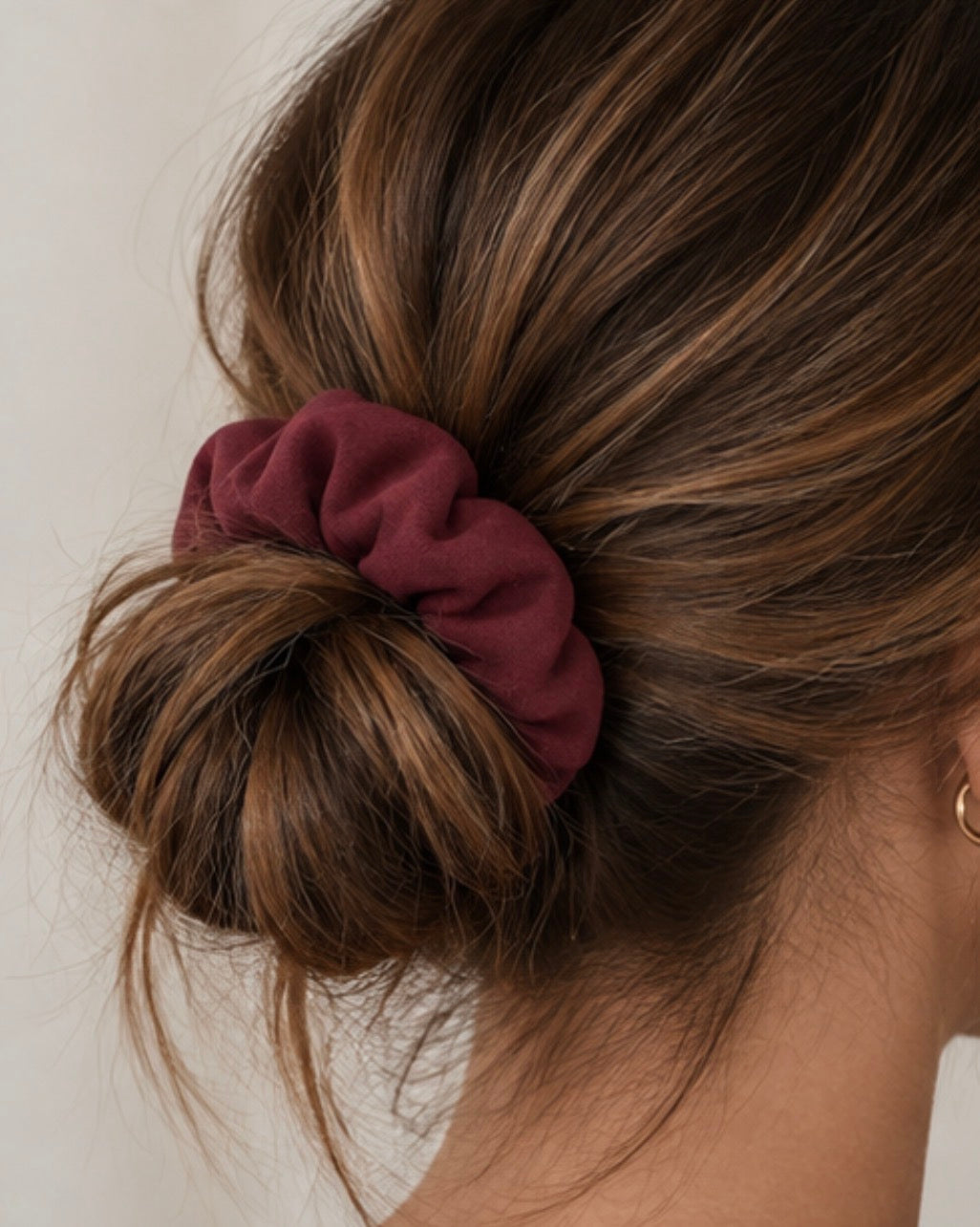 Oversized Bamboo Scrunchie Berry