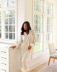 Jewel Feather Pleats in Ivory