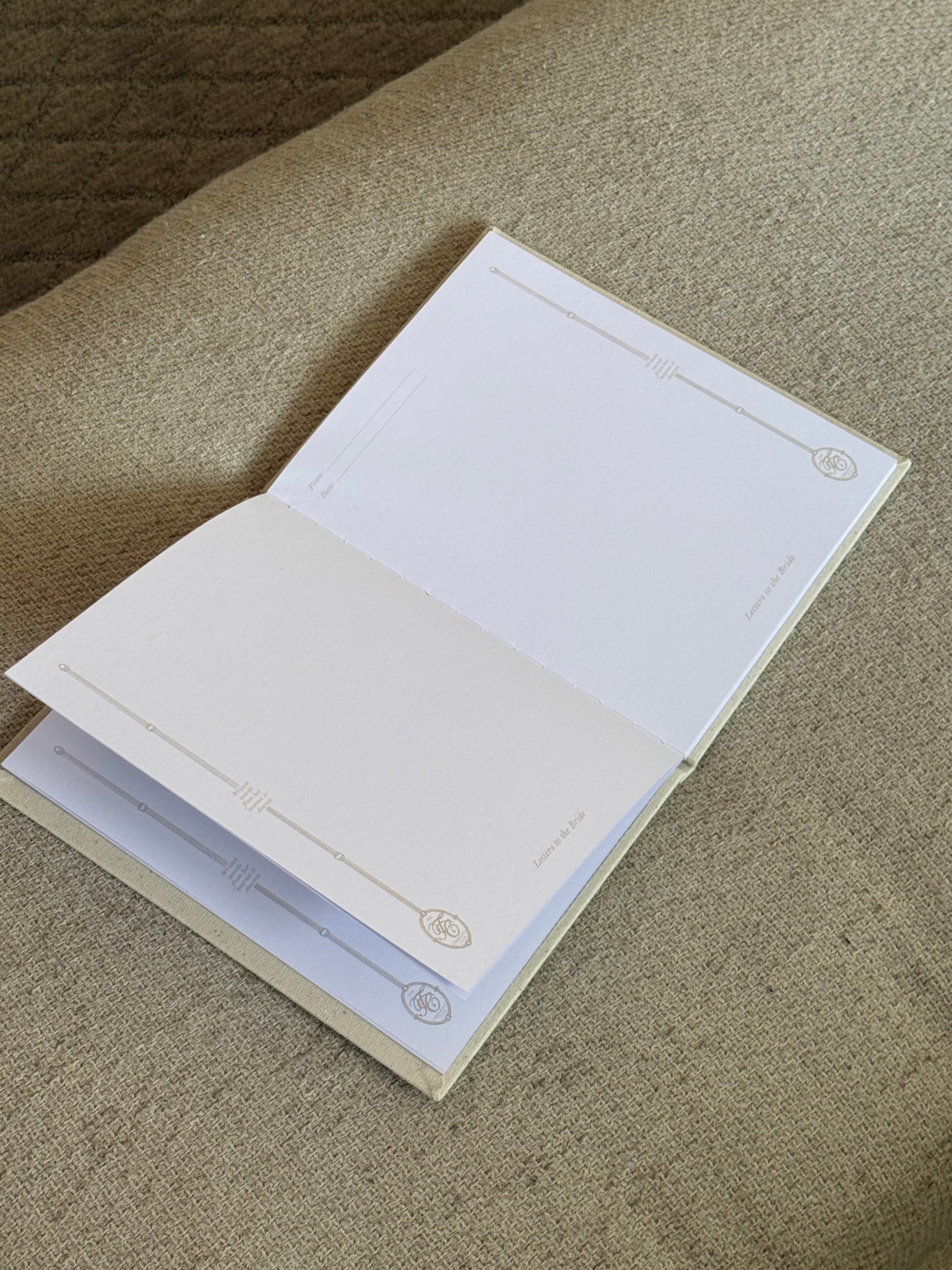 Letters to the Bride Book in Classic Linen
