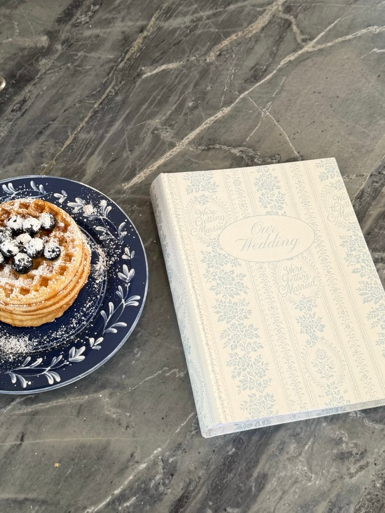 Vintage print wedding photo album