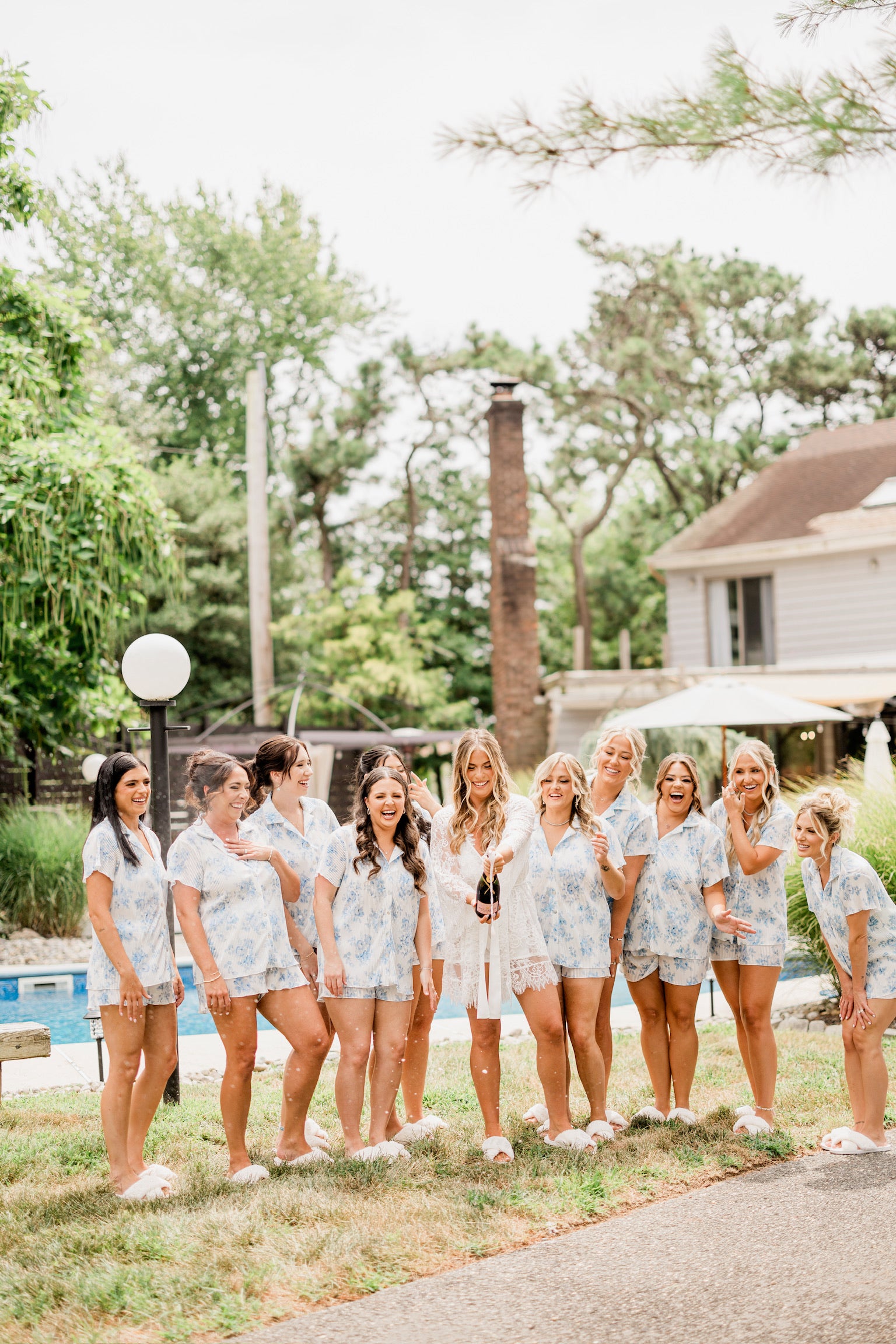 Pleated Short Set in Blue Floral XXS / Blue Floral