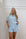 Pleated Short Bridal Set in Light Blue