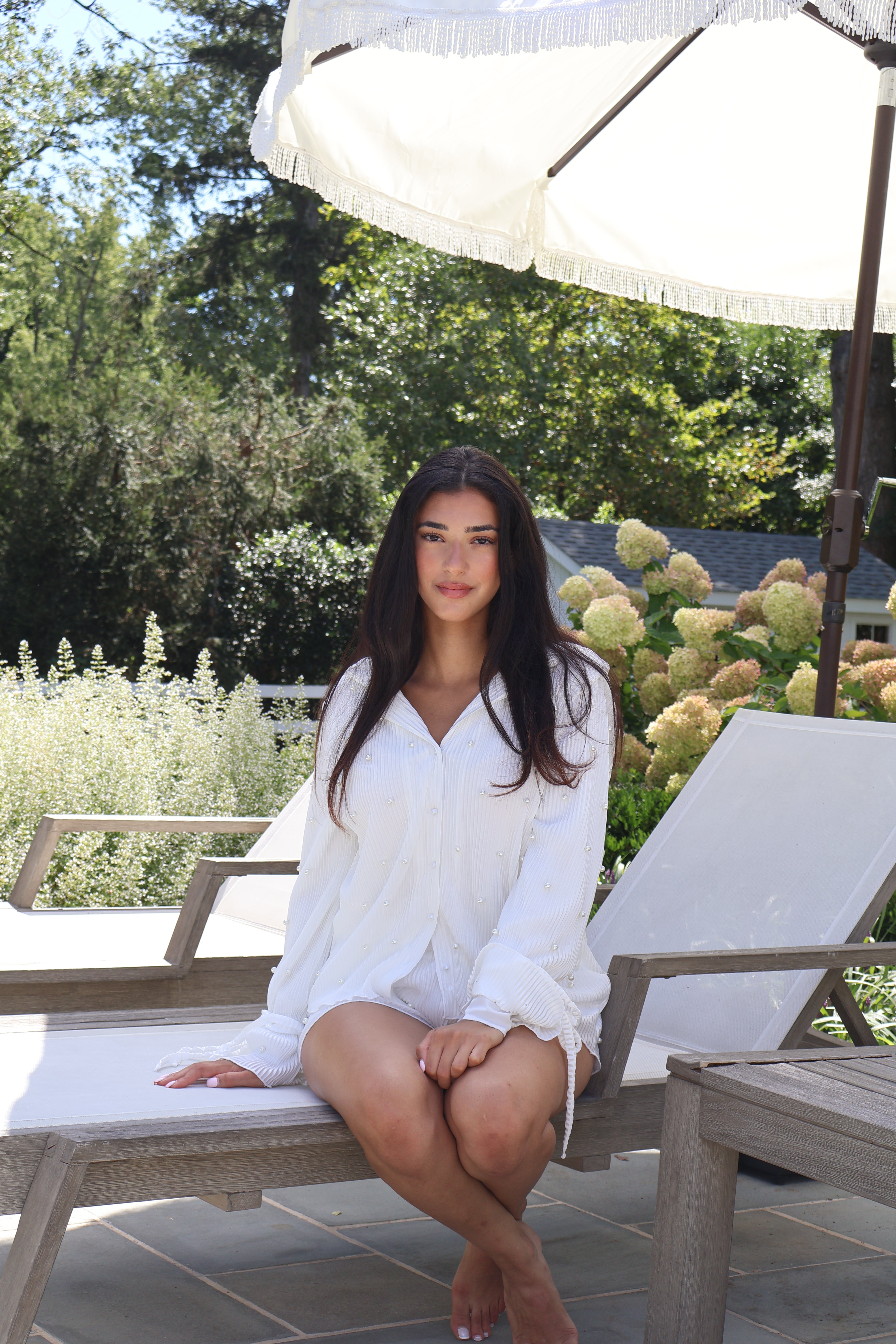 alors perleブラウス Jade Bridal Pearly Pleats Set in Dove – Waverles