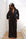 Lily Bridal Jacquard Floral Silky Tie Front Pant Set in Noir