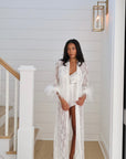 Fleur Feather Lace Robe