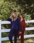 Pleated Set in Navy