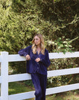 Pleated Set in Navy
