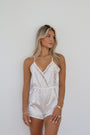 Sara Silky Lace Romper