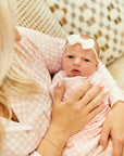 Ruffle Bamboo Pajama Set in Pink Gingham